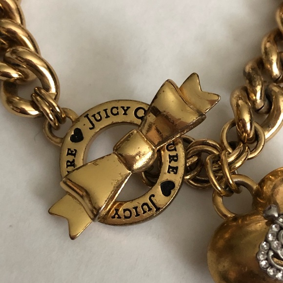 Y2K Juicy Couture Gold Heart Locket Bracelet - Picture 14 of 17